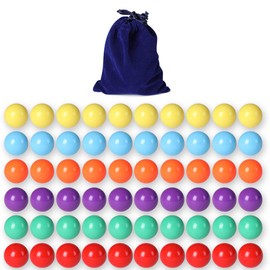 Laviesto 60 Pcs Game Replacement Balls for Chinese Checker, 16mm Replacement Marbles Balls for Marble Run, Marbles Game(6 Colors)