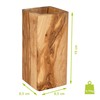 NATUREHOME Olive Wood Kitchen Utensil Cutlery Box - 19 cm