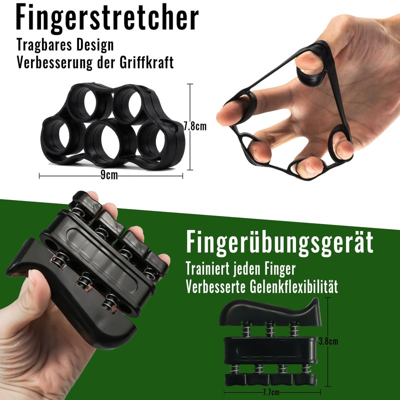benlidoner Hand Trainer Finger Trainer Set of 6 Adjustable Grip