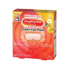 Megurizum Steam Hot Eye Mask Complete Ripe Yuzu Scent, Pack of 5