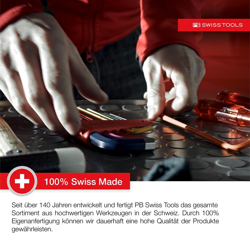 PB Swiss Tools 2212LH10CN Short Head Long Hex Key Set