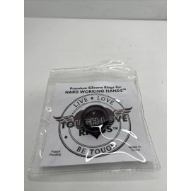 Line BLACK/THIN PURPLE LINE - TOUGH LOVE Silicone Wedding Ring - Size 7