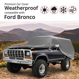 CarCovers Weatherproof SUV Cover & Warranty Compatible with Ford 1992-1996 Bronco 5th Gen- Outdoor Cover Theft Cable Lock SUV Accessories Better Than Waterproof