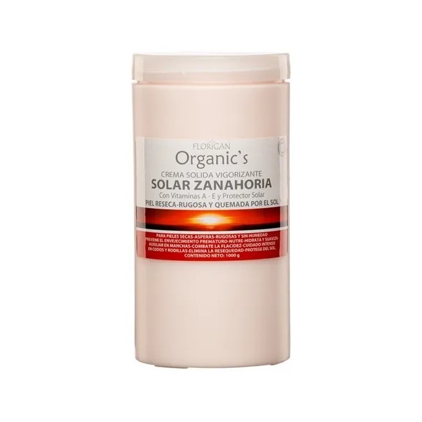 Crema Sólida Vigorizante Solar Zanahoria Vitaminas A Y E 1kg