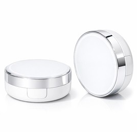 Living Maker DIY Eye Cushion Case 12g, 2 pieces, Silver + White / 리빙메이커 DIY 아이 쿠션 케이스 12g, 2개, 실버 + 화이트