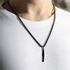 Gifts for Husband Necklace Black Necklace for Men Black Chain