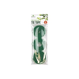Hook & Loop Green Polyester & Rubber Blend Tie Tape (3 Pack) 250 cm x 1 cm - Durable & Suitable for Various Plant Support Needs