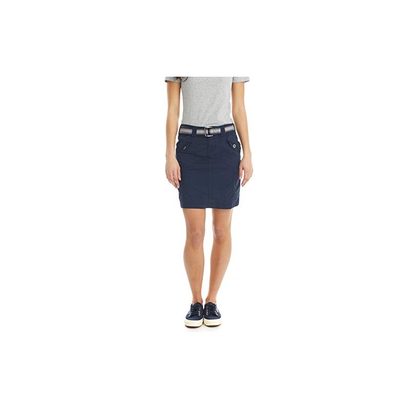 Suko jeans Womens Mid Rise Stretch Poplin Cargo Skirt with