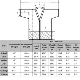 Kendo Gi Keikogi Cotton, Martial Arts Uniforms Jacket Light Weight Kendo Kimono Tops Shirts Costumes - Navy Blue 5'9"/ 175cm