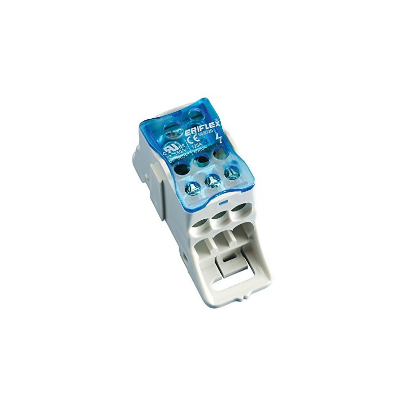 ERIFLEX 569020 (UDJ 125A), TINNED Copper, Single Pole, Distribution Block,