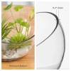 WGVI Handmade Slant Cut Glass Bowl Vase 6 H Perfect