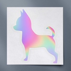 Transparent Decal Stickers of Chihuahua 2 (Hologram) Premium Waterproof Vinyl Decal Stickers for Laptop Phone Accessory Helmet Car Window Mug Tuber Cup Door Wall Decoration ANDauto014771HO