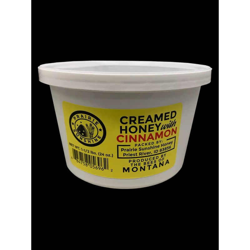 Prairie Sunshine 100% Pure Naturally Creamed Cinnamon Honey (24 oz