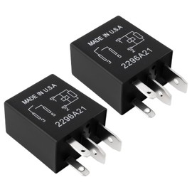 VGOL 2 x 4-pin car relay 8T2T-14B192-AA 8T2T14B192AA O101K compatible with Ford 12VDC
