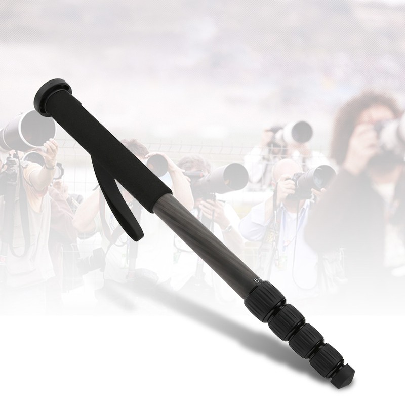 C-333 Carbon Fiber Portable Outdoor Telescopic Monopod Tripod Mountaineering Cane