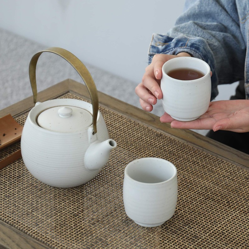 TEANAGOO ETC07, Pottery China Tea Cup for W08, 5.8 oz,
