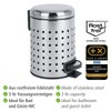Wenko Pedal Bin "Leman" Perforated 3L in Silver