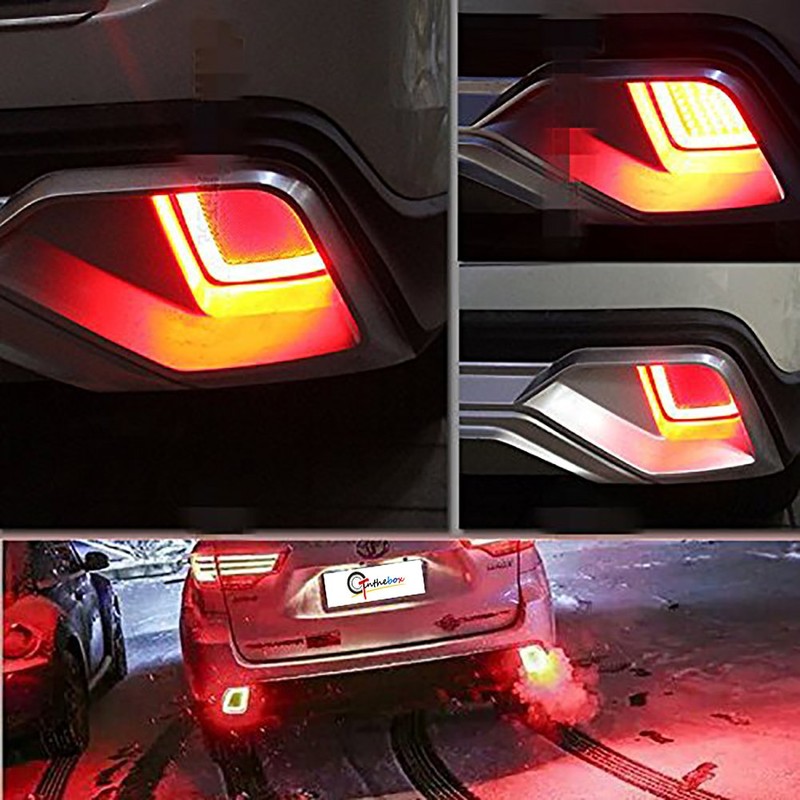 GTINTHEBOX LED Rear Bumper Reflector Lights for 2015-2018 Toyota Highlander,2