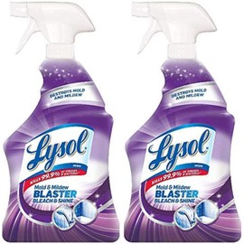Lysol Mold and Mildew Remover, 2 Pack Bathroom Cleaner Spray, Whitens and Removes Soap Scum and Stains on Tiles, Grout, Bathtubs, Toilets, Sinks, 32 oz. Each