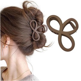 Hair Claw Small Hair Domeclip, Bow, Hair Clip, Firm Curry