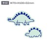 Elcomune Sticker Die Cut Sticker Dinosaur Parent and Child Stegosaurus