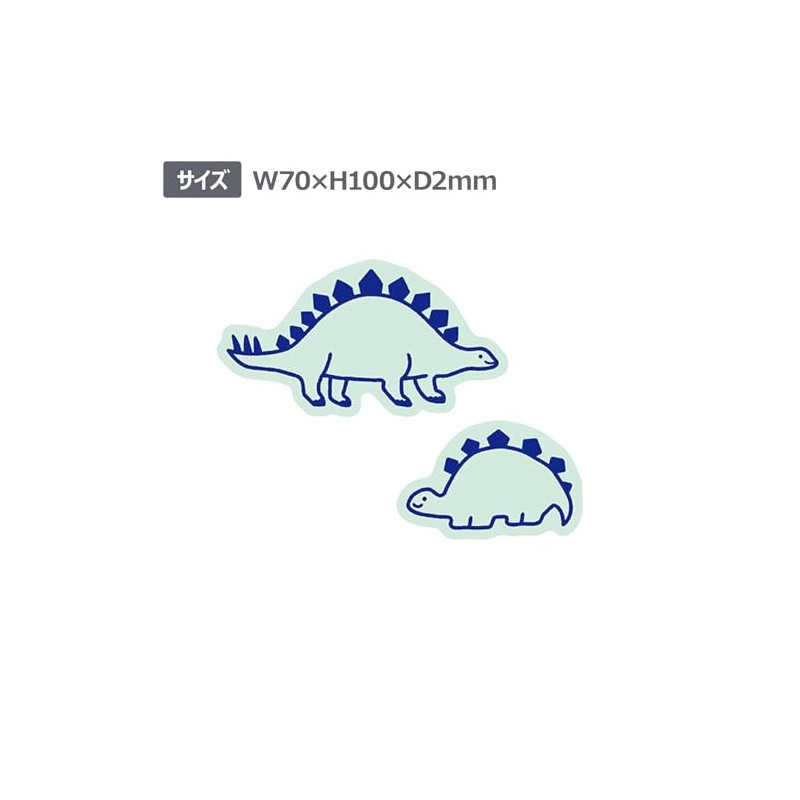 Elcomune Sticker Die Cut Sticker Dinosaur Parent and Child Stegosaurus