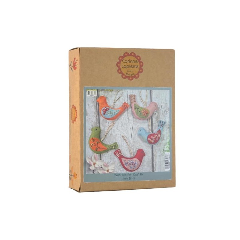 Corinne Lapierre Folk Birds Felt Craft Kit,Multi,Small