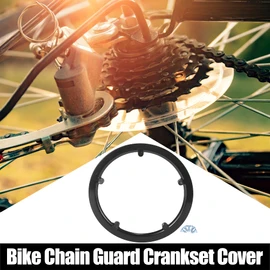 X AUTOHAUX Motorcycle Crankset Chainwheel Protector Cover Chainwheel Protective Cover 52 Teeth 10.6cm 5 Holes Black