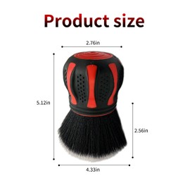 1 Pcs Ultra Soft Detailing Brushes,Automobile Beauty Tools, Ultra Soft Detail Brush with Storage Rack for Most Cars (Red)