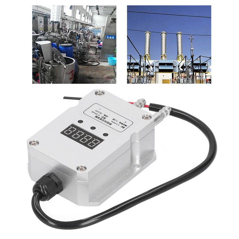 Differential Pressure Transmitter 0‑0.5kpa Digital Display Wind Detection Silver 4‑20mA