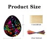 48 Pcs Easter Egg Scratch Art Decorations, Egg Art Paper