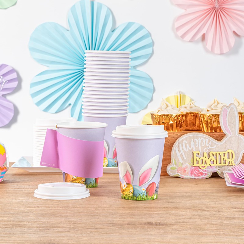 Restaurantware-Restpresso 12 Ounce Easter Party Cups, 20 Hot Cups With