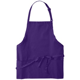 Uncommon Threads mens Adjustable 3 Pocket Restaurant Bib Apron, Purple, One Size US