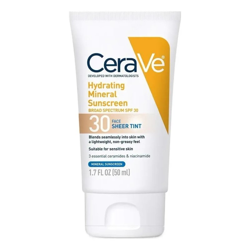 Cerave Crema Hidratante Solar Color Fps 50ml Botellas