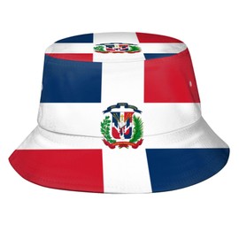 Dominican Republic Flag Bucket Hat for Men Women Fashion Patriotic Hats Dominican Republic Fisherman Hat Outdoor Summer Sun Protection Travel Hiking Caps