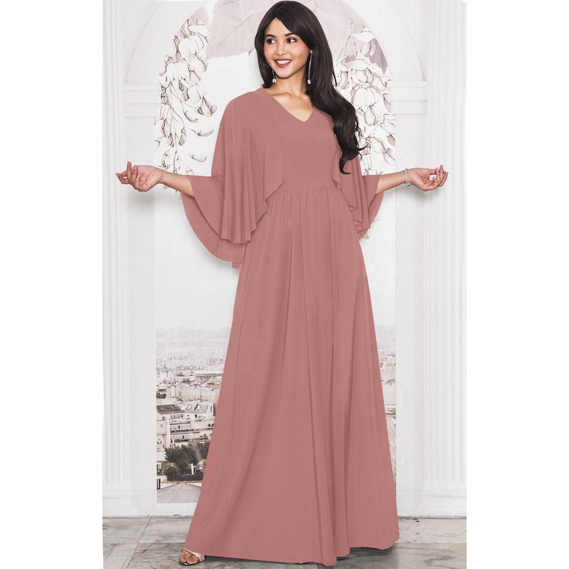 KOH KOH Plus Size Womens Long V-Neck Elegant Batwing Cape