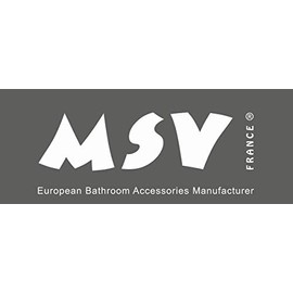 MSV - Shower Caddy with Suction Cups, Chrome Steel, 20 x 16 x 22 cm