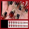 RIICFDD Medium Length Press on Nails Coffin Fake Nails Luxury
