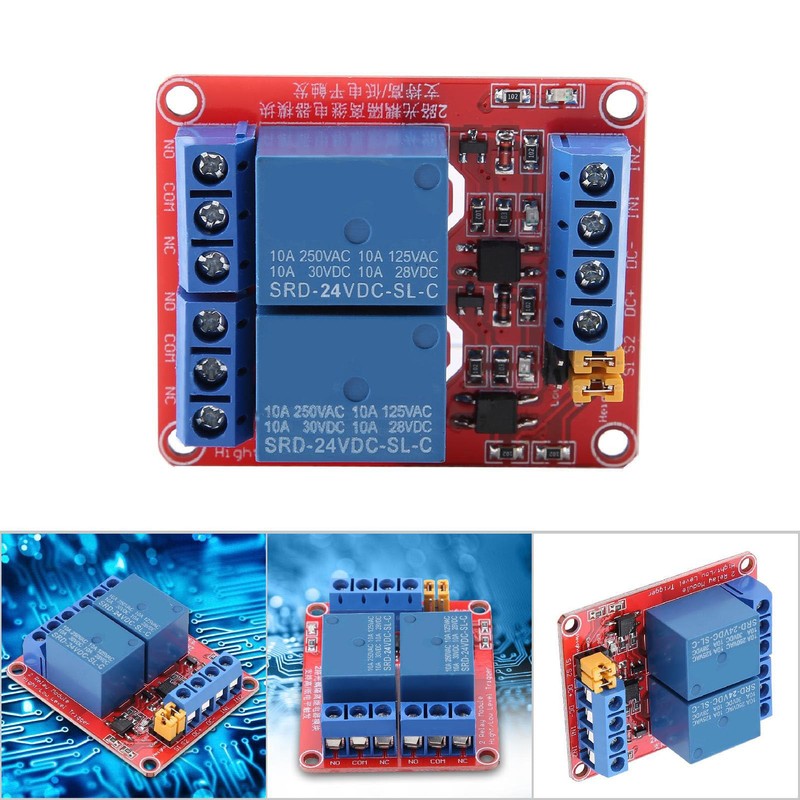 2 Channel Relay Module with Optocoupler, DC Relay Module Relay