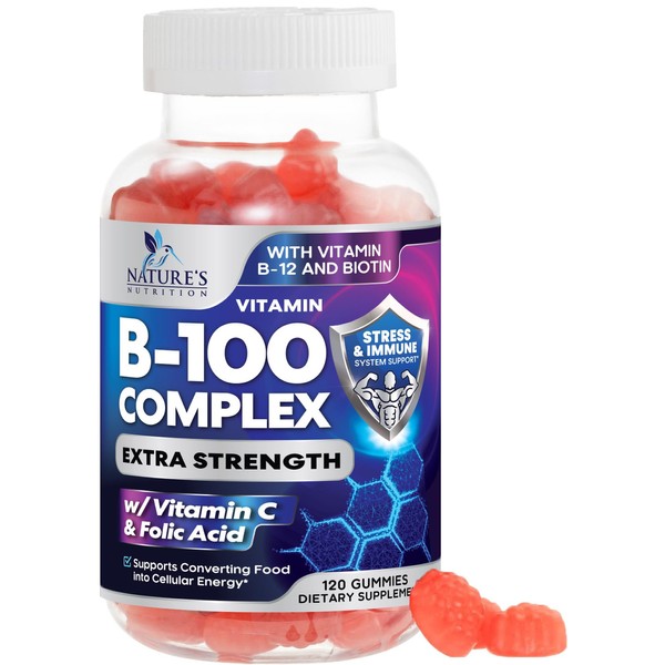 B Complex Gummies with Vitamin C & Folic Acid, Extra