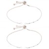 Beebeecraft 1 Box 2Pcs Sterling Silver Slider Chain Bracelet for