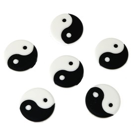 RLECS 6PCS Yin and Yang Tennis Racquet Dampener Vibration Dampener Suit for The Tennis Players More Professional (Black White)