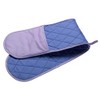 Plain Quilted Cotton Double Oven Glove Kitchen Pot Holder Contrast