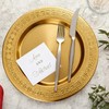 ZENOVLUX 6 Pack 13'' Gold Party Chargers Reusable Large Plates,
