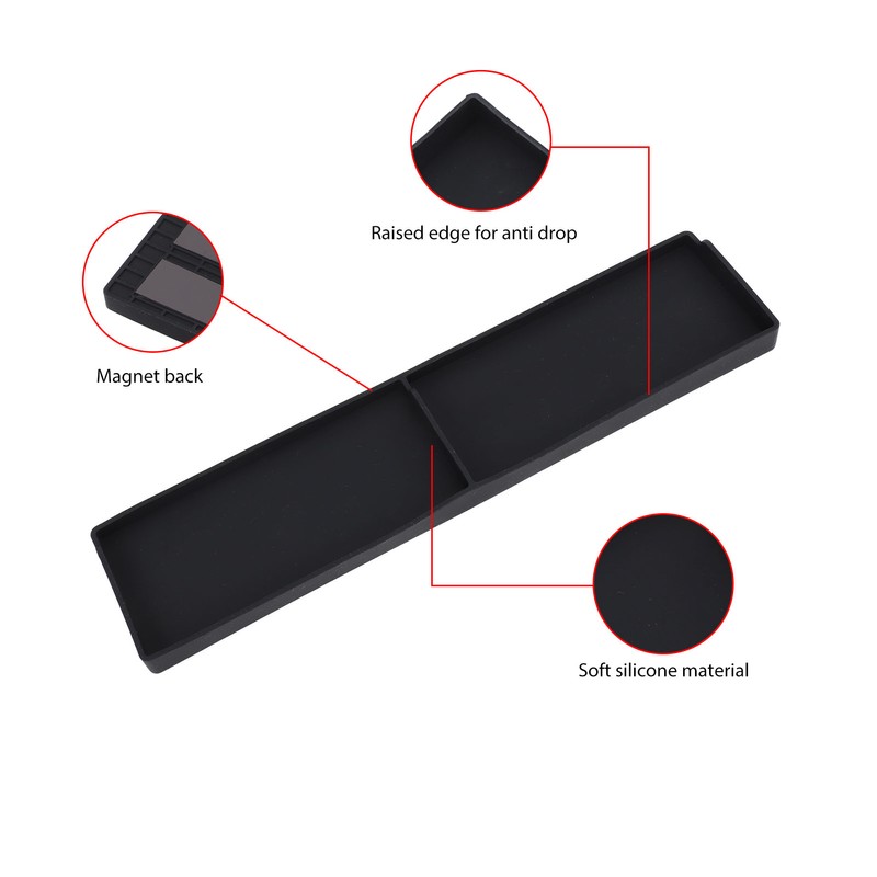 2PCS Stove Top Shelf Silicone Spice Rack Magnetic Back 2