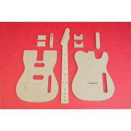 Unbranded Telecaster Router Template Set with Dual (2) Humbuckers PAF 1/2" Thick MDF