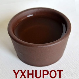YXHUPOT 4pcs/Set Teacups Chinese Clay Zini Zisha Cup Kung Fu Tea (Dark Brown)