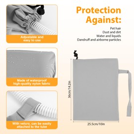 Mask Cover | Protective Dust Cover | Keeps Supplies Clean and Protected | Storage Bag with Strap (Grey)