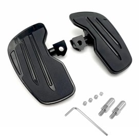 GYMAKR Motorcycle Footpeg Front Foot Pegs for K-awasaki Vulcan S 650 2015-2025 Driver Foot Rest Aluminum Motorbike Highway Footboard Accessories (A-Black)