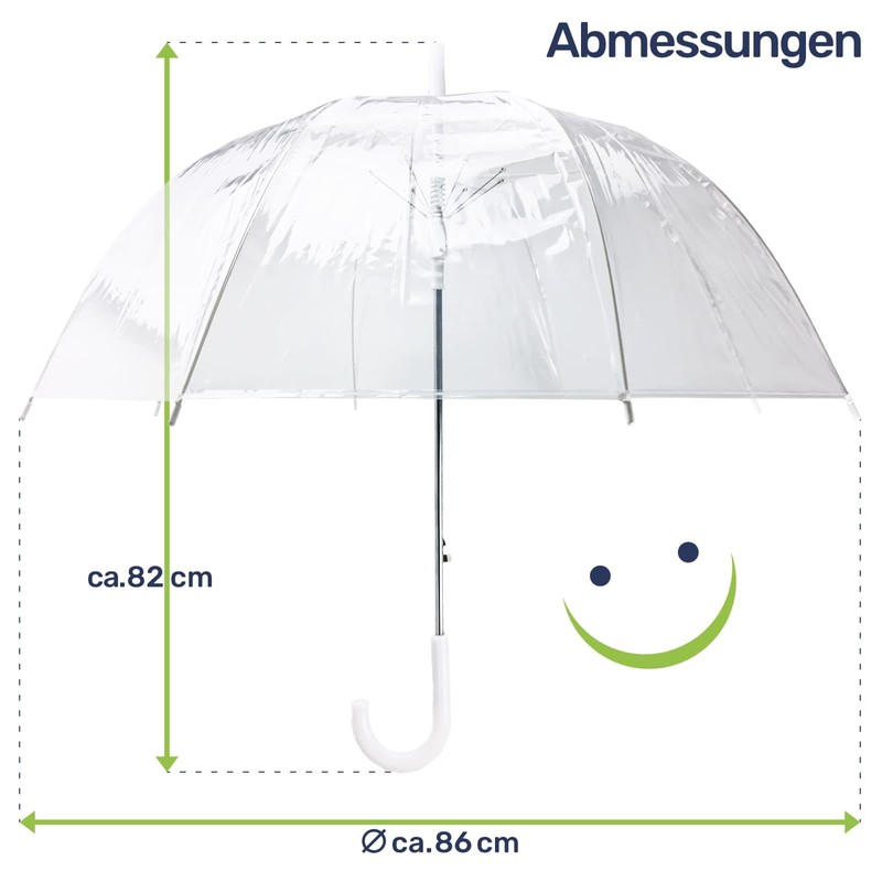 Gravidus Umbrella Rain and Weather Protection in Transparent, transparent